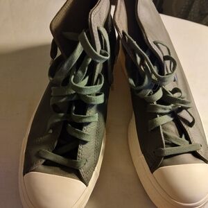 Converse Women's Sneakers in Army Green and White
